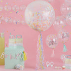 Giant Pastel Confetti Balloons- 5 Inner Pack