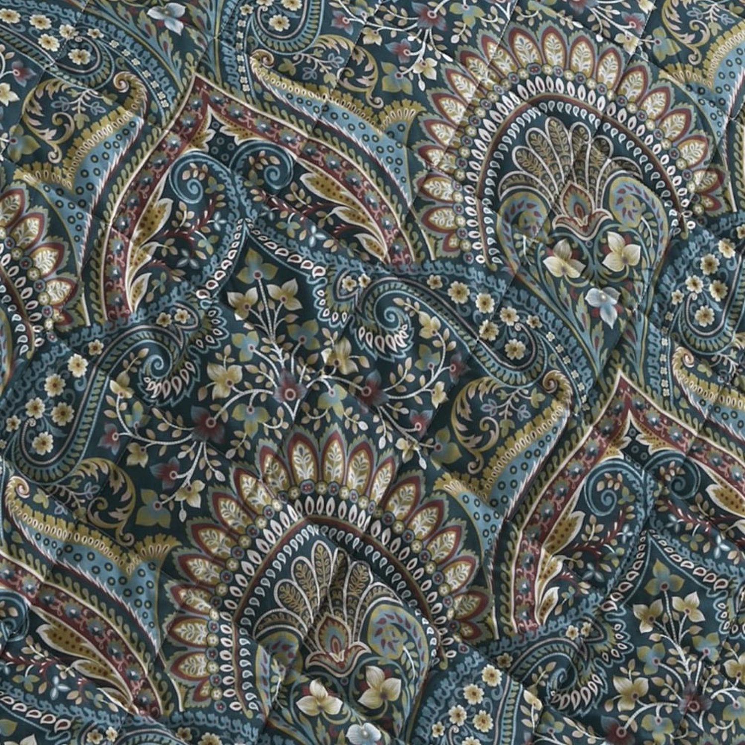 Palais Teal Quilted Bedspread