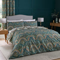 Palais Teal Reversible Duvet Set