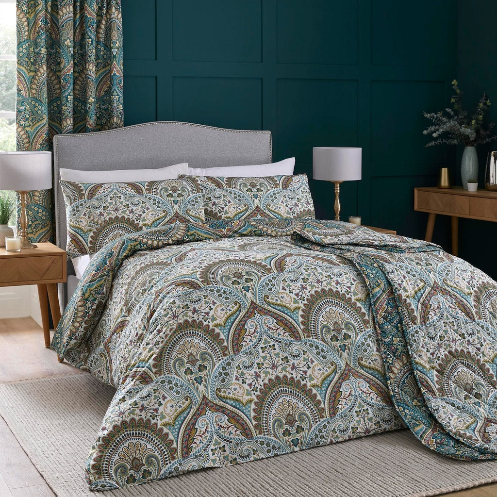 Palais Teal Reversible Duvet Set
