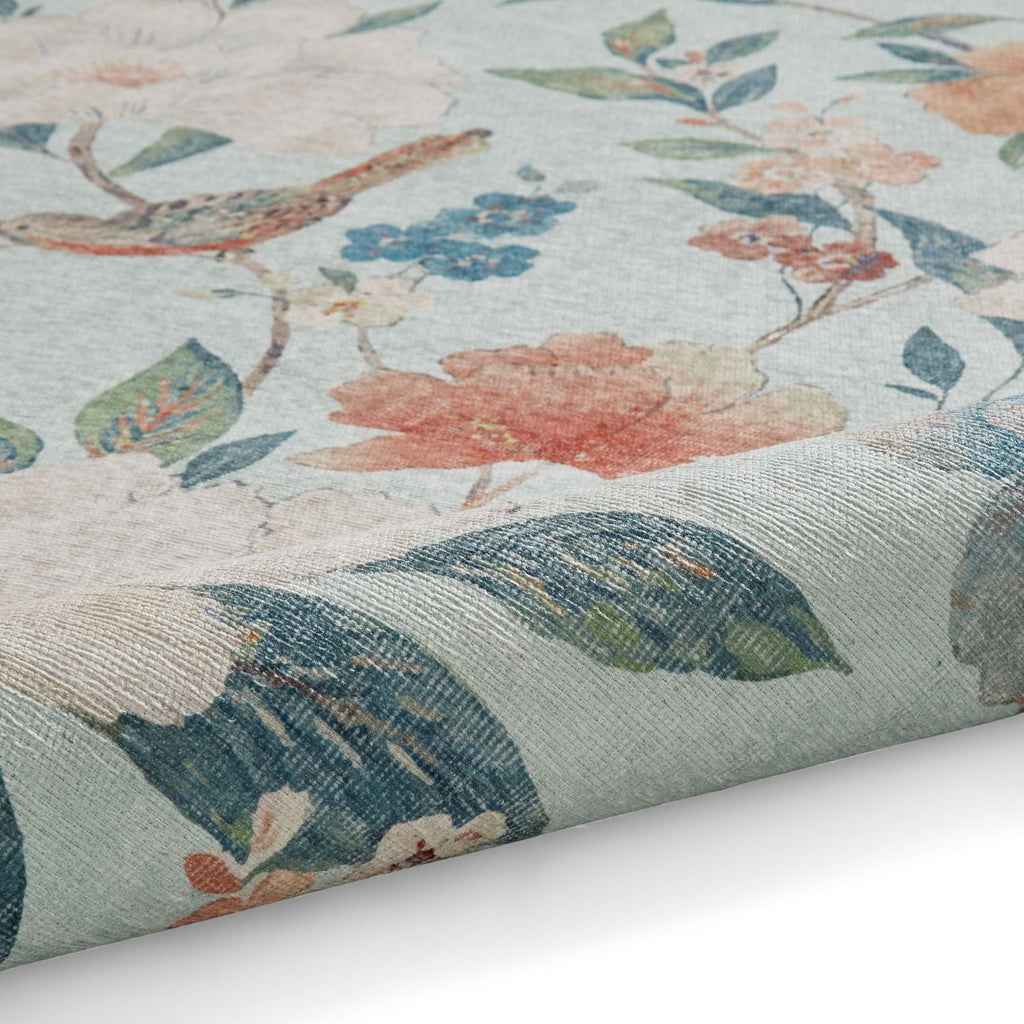 Catherine Lansfield Pipa Floral Blue Rug