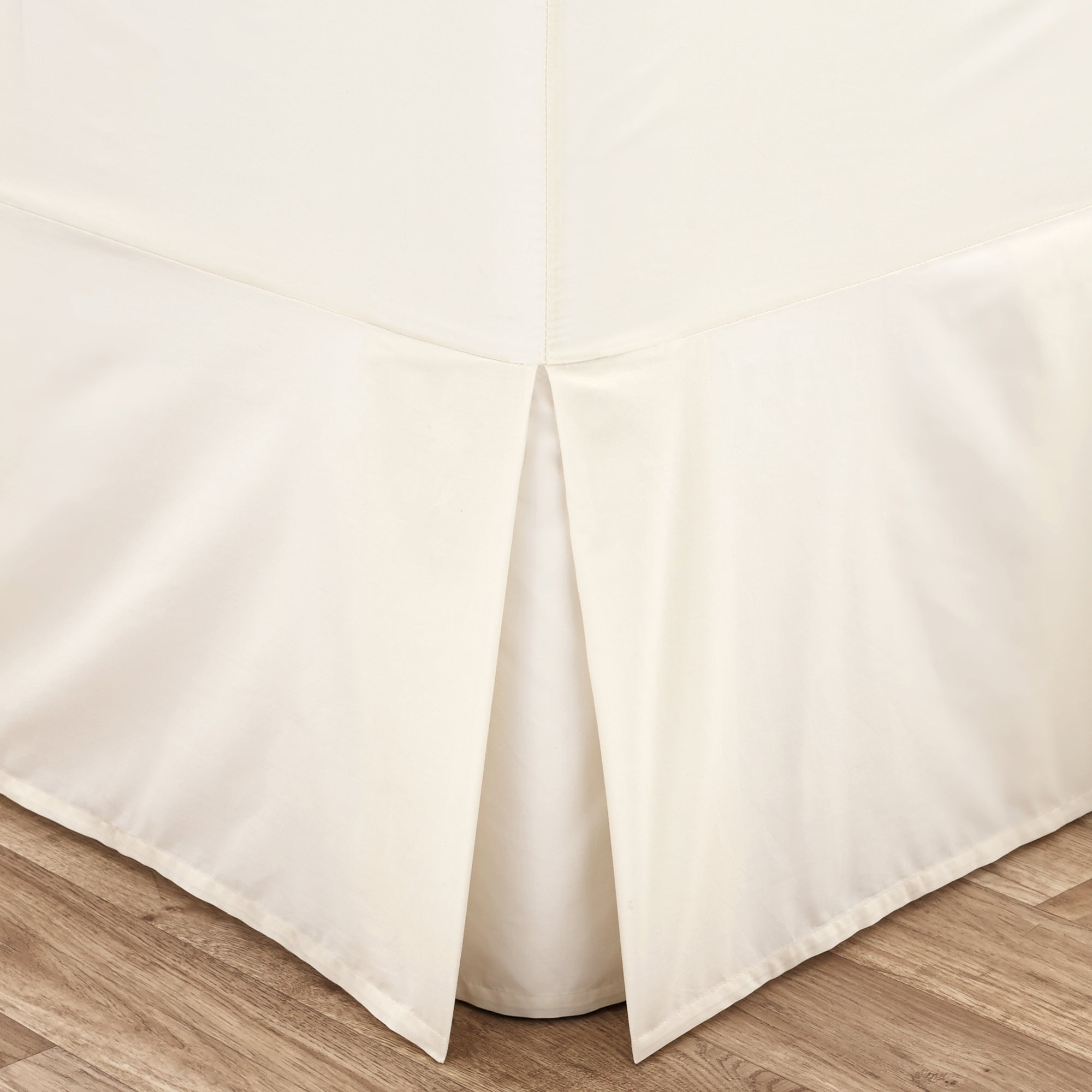 Catherine Lansfield Cream Easy Iron Box Pleated Base Fitted Valance Sheet
