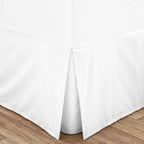 Catherine Lansfield White Easy Iron Box Pleated Base Fitted Valance Sheet