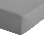 Catherine Lansfield Grey Easy Iron Percale (25cm) Fitted Sheet