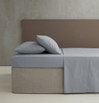 Catherine Lansfield Grey Easy Iron Percale Combed Flat Sheet