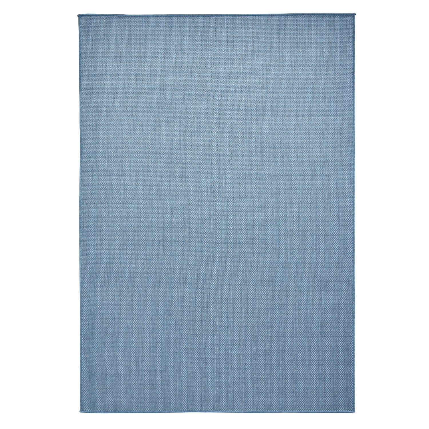 POP Outdoor Blue Flat Weave Plain Rug