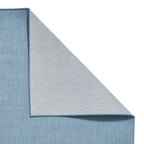 POP Outdoor Blue Flat Weave Plain Rug