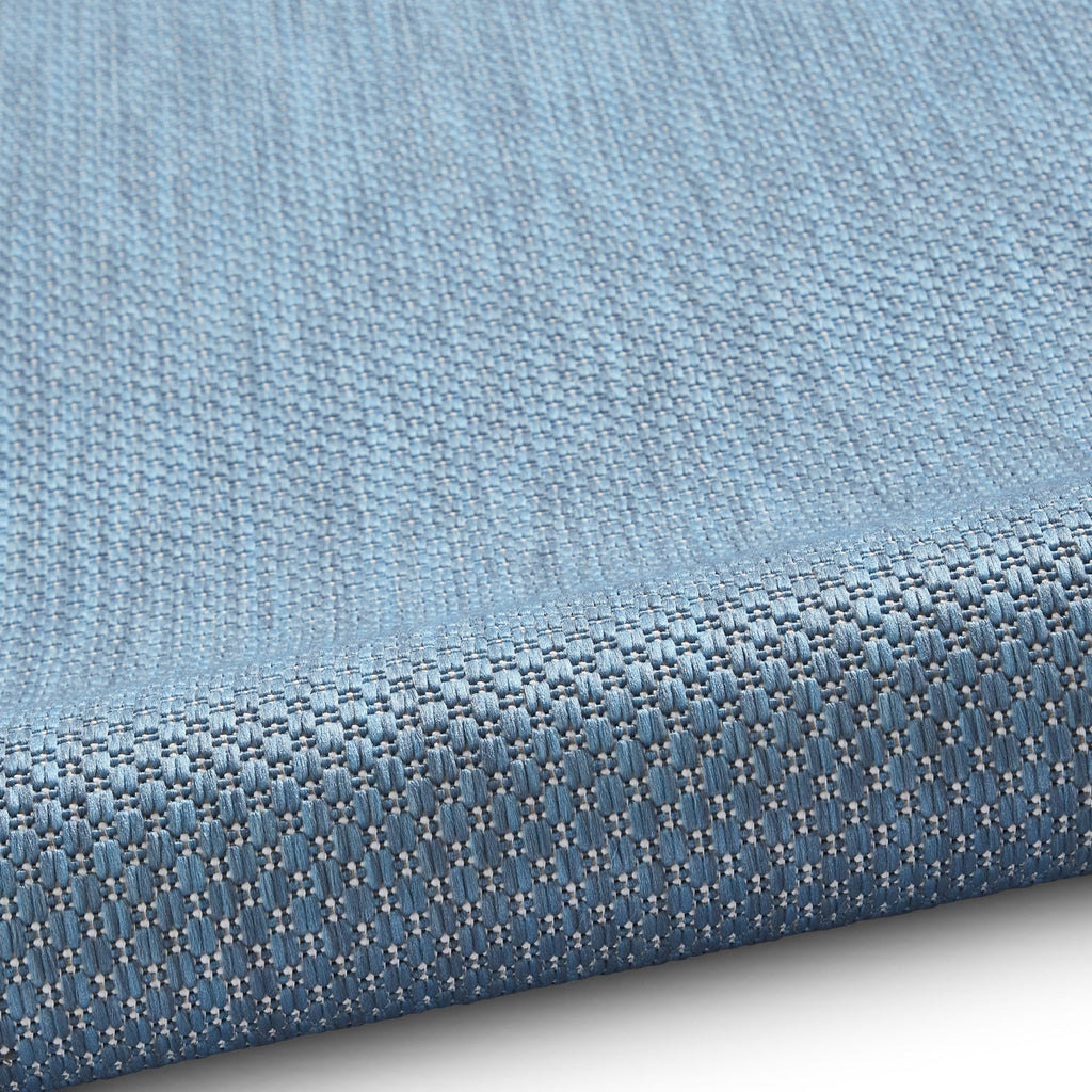 POP Outdoor Blue Flat Weave Plain Rug