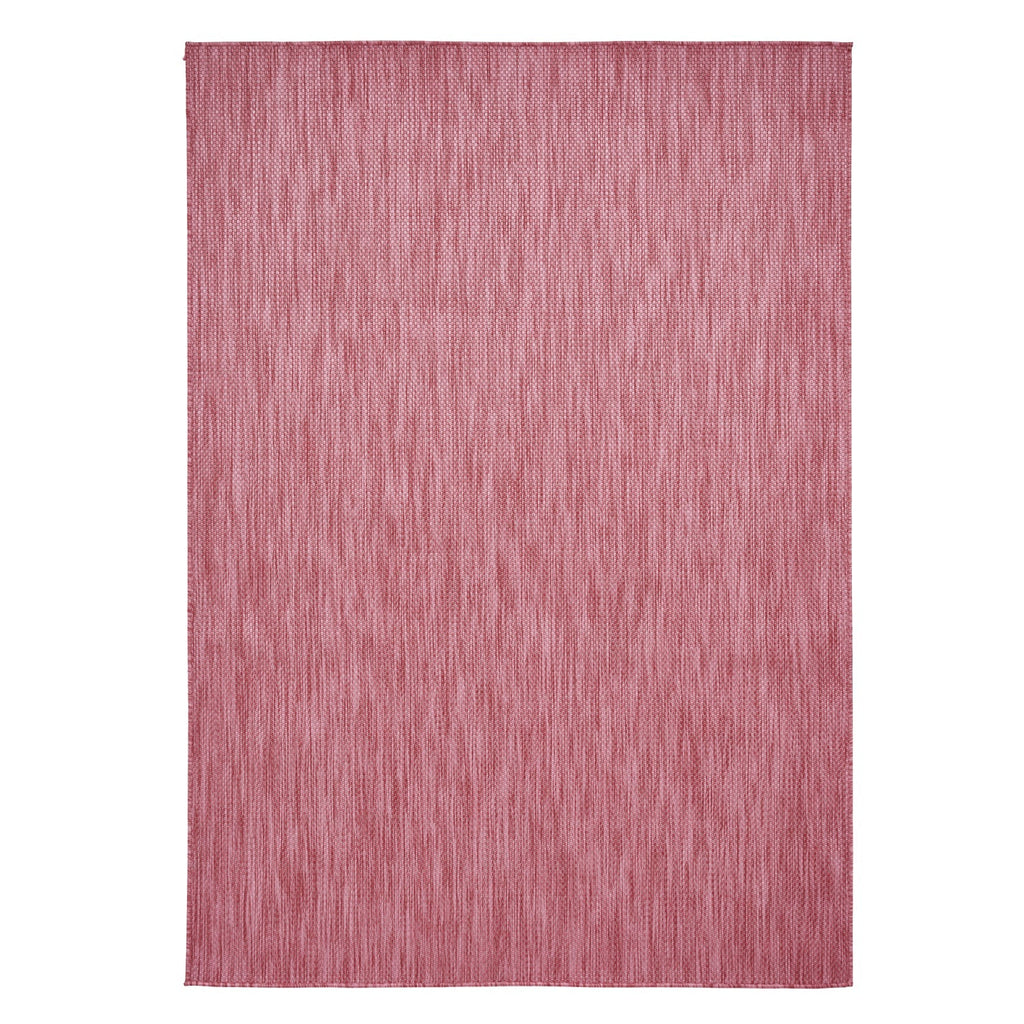 POP Outdoor Red Flat Weave Plain Rug