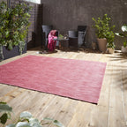 POP Outdoor Red Flat Weave Plain Rug