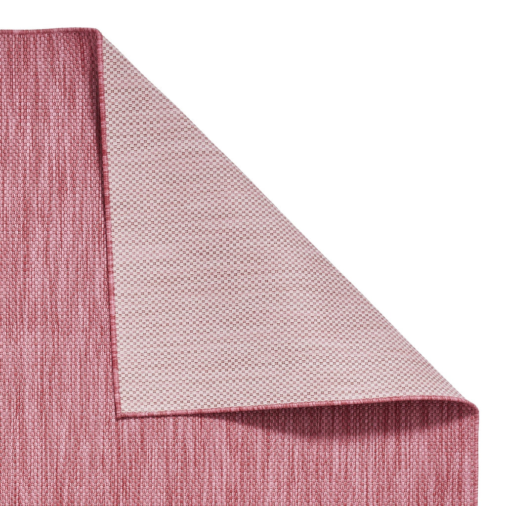 POP Outdoor Red Flat Weave Plain Rug