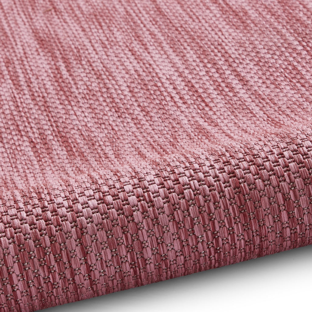 POP Outdoor Red Flat Weave Plain Rug