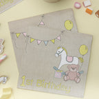 1st Birthday Napkins - Rock-a-bye