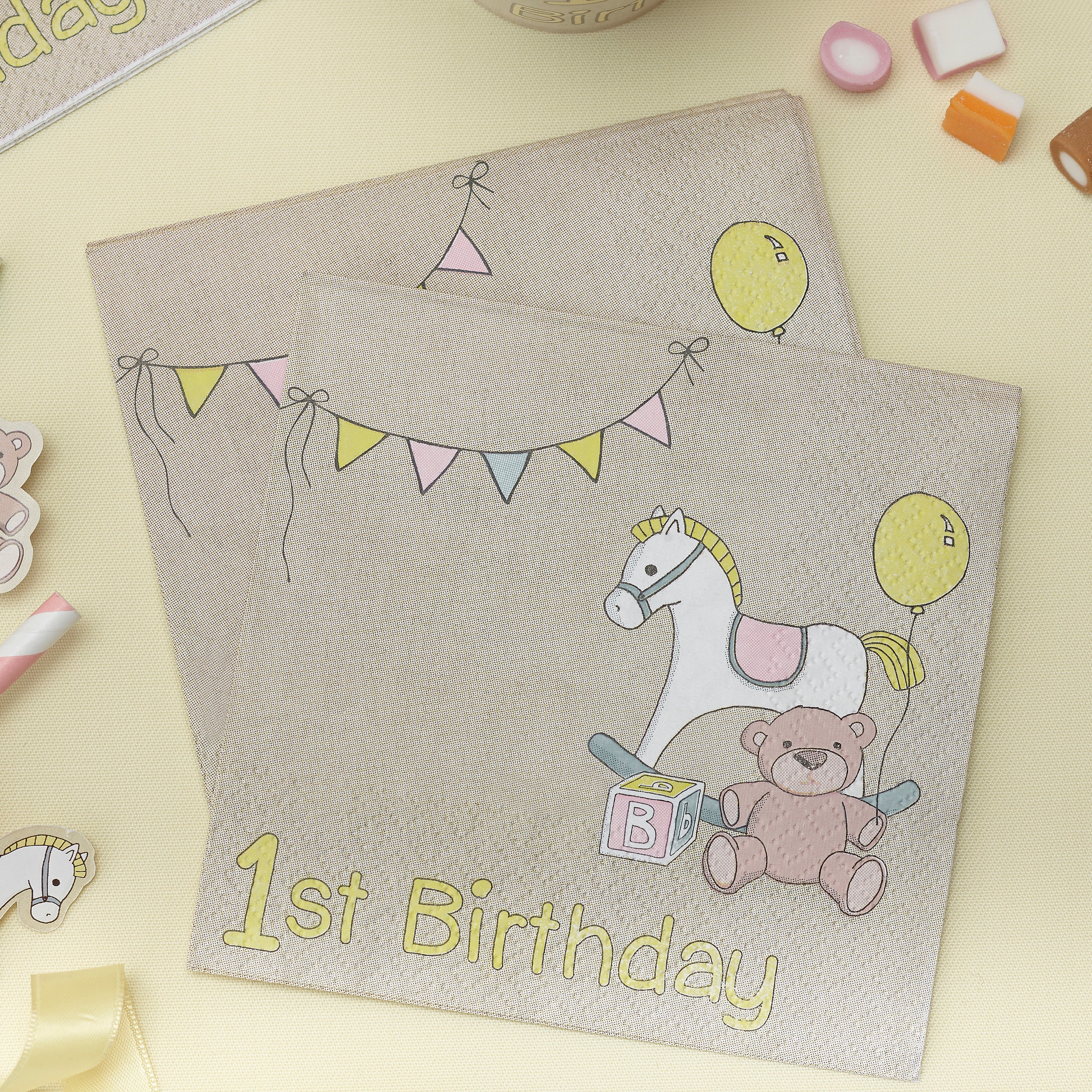 1st Birthday Napkins - Rock-a-bye