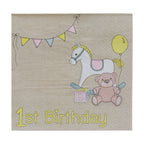 1st Birthday Napkins - Rock-a-bye- 10 Inner Pack