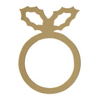Gold Acrylic Holly Napkin Rings- 5 Inner Pack