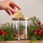 Festive Memory Jar with Gold Tree Notelets