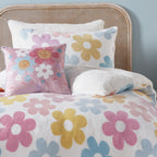 Retro Flower Fleece Duvet Set
