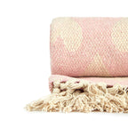 Blush Pink Heart Recycled Cotton Throw