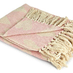 Blush Pink Heart Recycled Cotton Throw