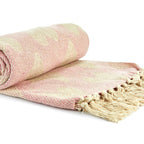Blush Pink Heart Recycled Cotton Throw