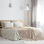 Blush Pink Heart Recycled Cotton Throw