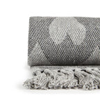 Grey Heart Recycled Cotton Throw
