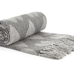 Grey Heart Recycled Cotton Throw