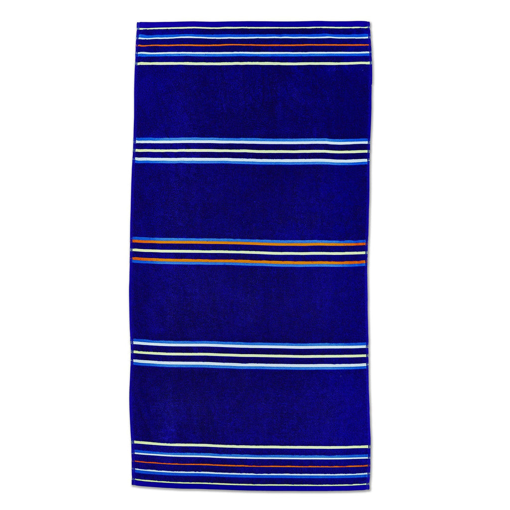 Catherine Lansfield Rainbow Light / Dark Blue Beach Towel Pair