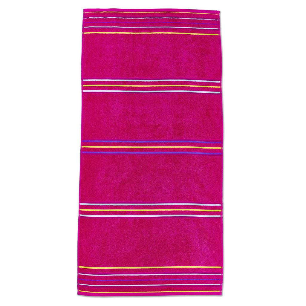Catherine Lansfield Rainbow Orange / Pink Beach Towel Pair