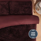 Silentnight Faux Fur Berry Reversible Duvet Set
