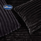 Silentnight Faux Fur Black Reversible Duvet Set