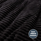 Silentnight Faux Fur Black Reversible Duvet Set
