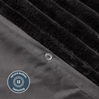 Silentnight Faux Fur Black Reversible Duvet Set