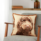 Rosie the Dog Printed Velvet Cushion (43cm x 43cm)