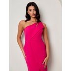 Chi Chi London One Shoulder Cut Out Mini Dress in Pink