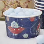Space and Rocket Treat / Ice Cream Tubs - Space Adventure Party