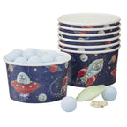 Space and Rocket Treat / Ice Cream Tubs - Space Adventure Party
