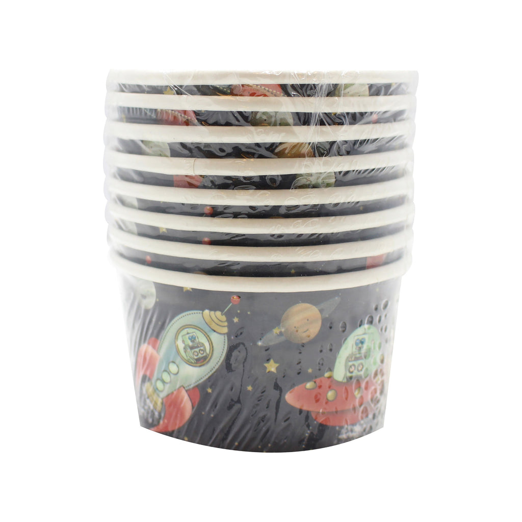 Space and Rocket Treat / Ice Cream Tubs - Space Adventure Party
