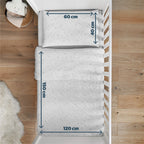 Silentnight Safe Nights Grey Star 100% Cotton Cot Bed Duvet Set