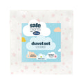 Silentnight Safe Nights Pink Star 100% Cotton Cot Bed Duvet Set