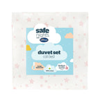 Silentnight Safe Nights Pink Star 100% Cotton Cot Bed Duvet Set