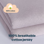 Silentnight Safe Nights Grey 100% Cotton Baby Fitted Sheet (2 Pack)