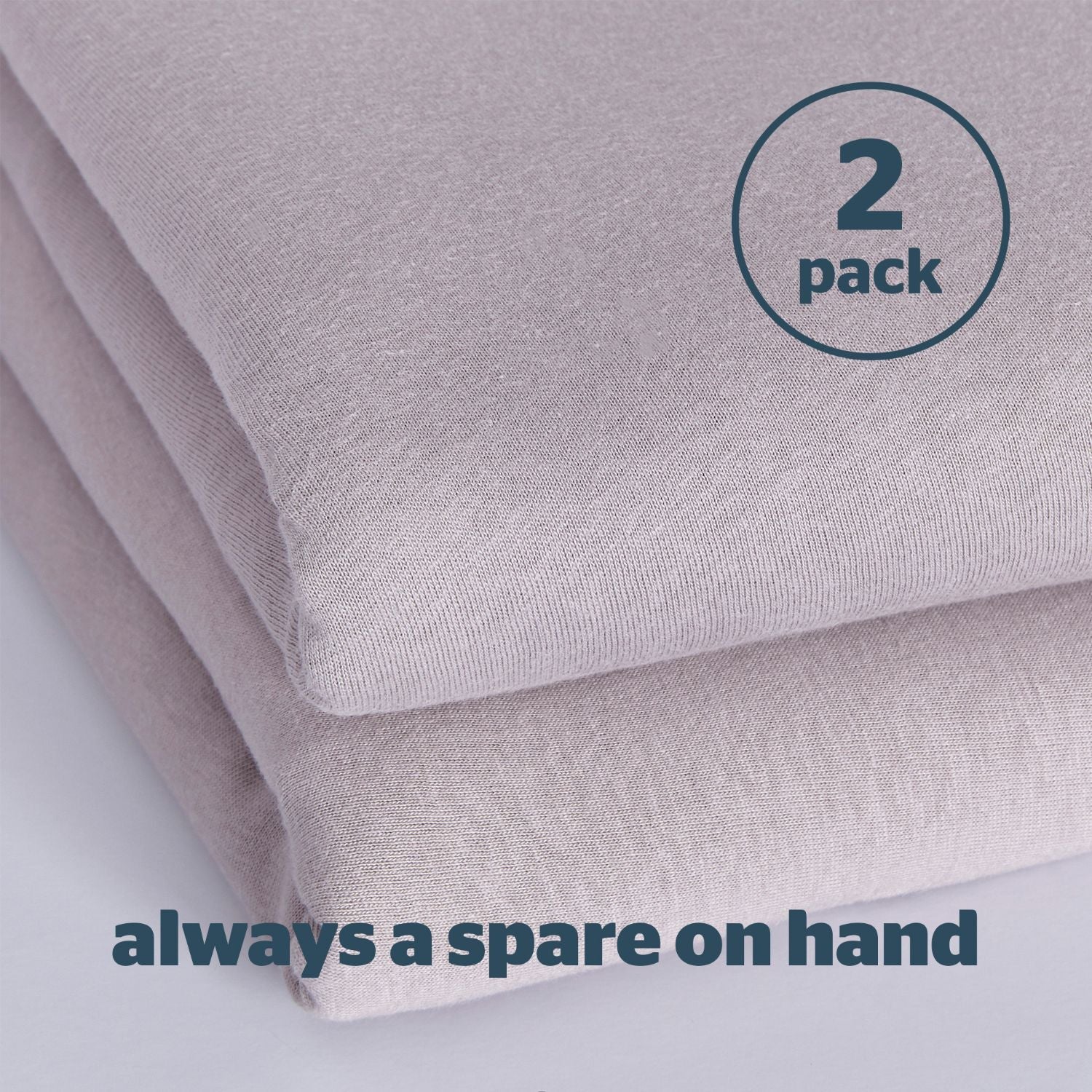 Silentnight Safe Nights Grey 100% Cotton Baby Fitted Sheet (2 Pack)