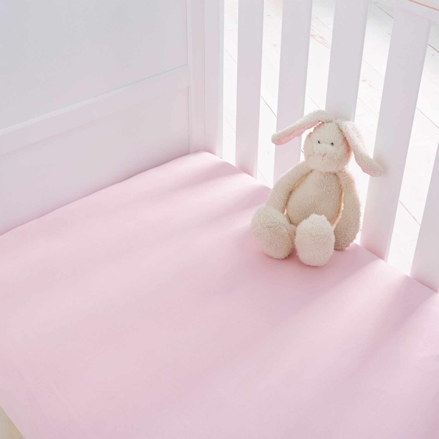 Silentnight Safe Nights Pink 100% Cotton Baby Fitted Sheet (2 Pack)