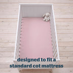 Silentnight Safe Nights Pink 100% Cotton Baby Fitted Sheet (2 Pack)