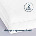 Silentnight Safe Nights White 100% Cotton Baby Fitted Sheet (2 Pack)