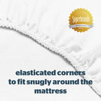 Silentnight Safe Nights White 100% Cotton Baby Fitted Sheet (2 Pack)