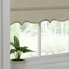 Cream Taupe Scalloped Roller Blind