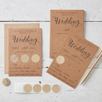 Kraft Scratch The Date Wedding Invitations - Scratch & Reveal